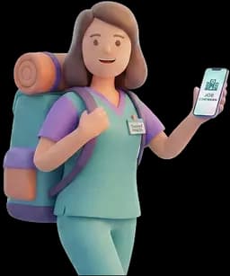 Travel nurse using the Trusted Health app to find her next contract