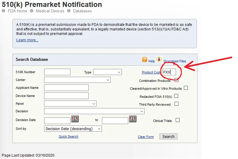 screenshot of FDA site regarding PPE masks coronavirus covid-19