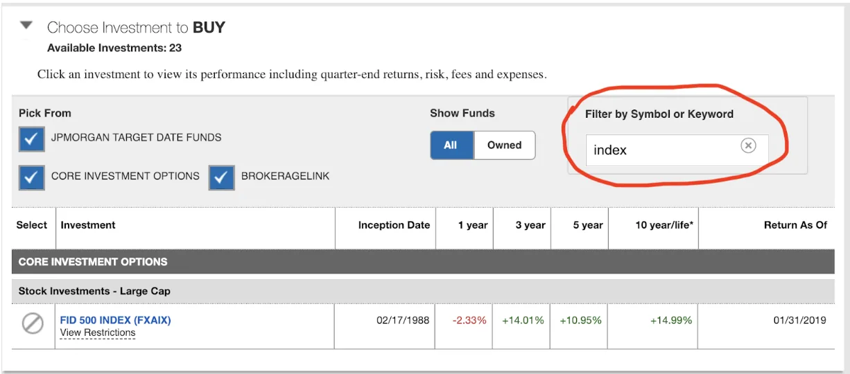 computer application chart showing how to buy different stocks for nurse retirement