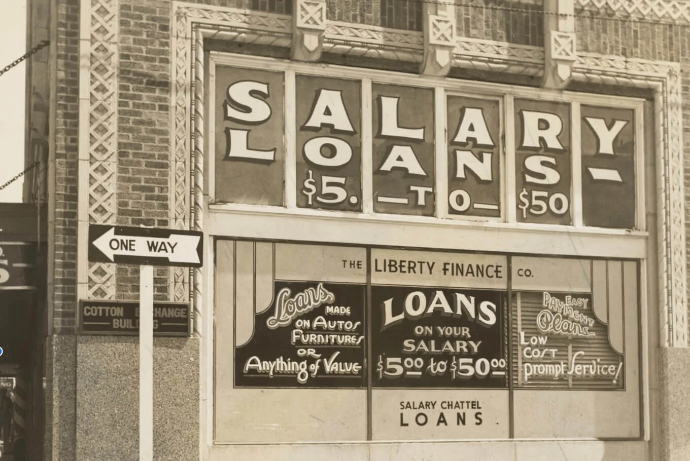vintage photo of city storefront salary loans how to get a loan as a travel nurse