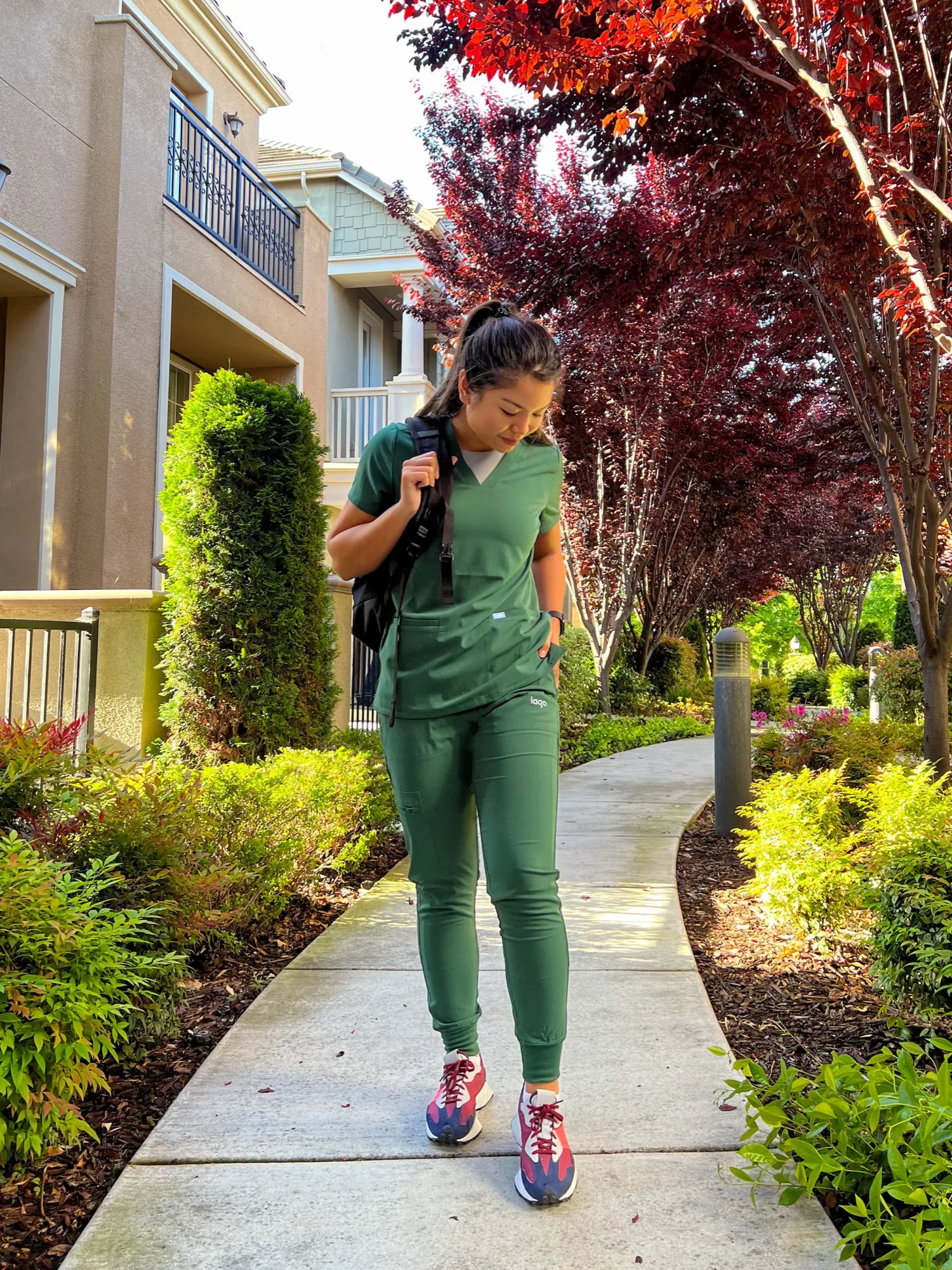 Kaithlyn in her Lago scrubs