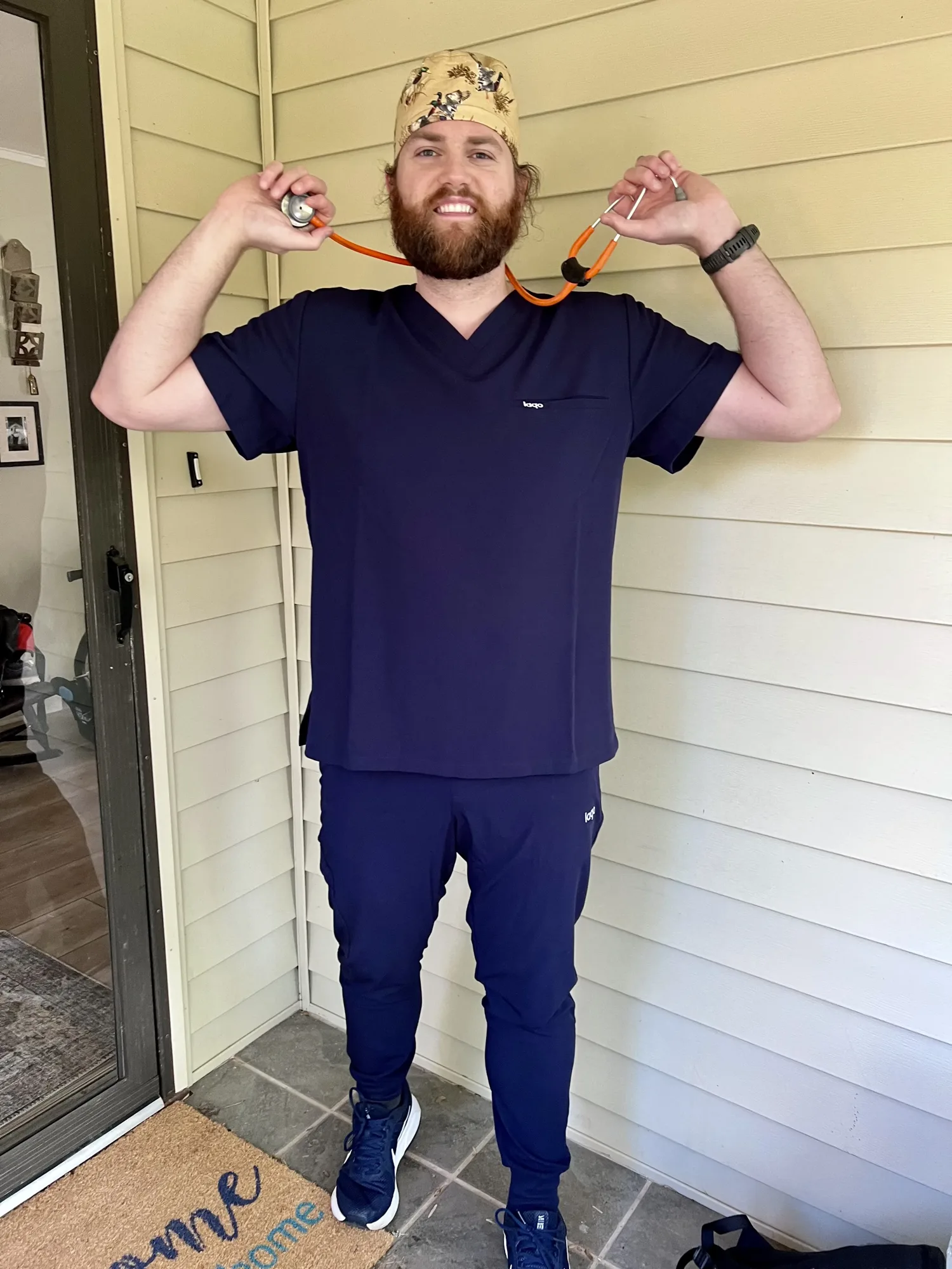 Nathan in his Lago scrubs