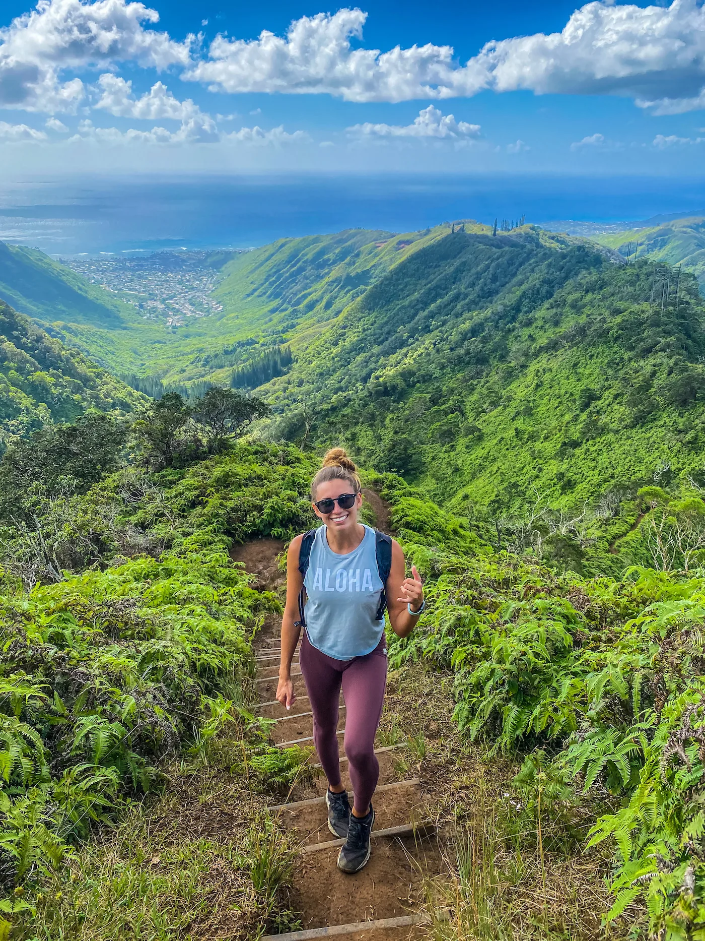 The author hiking the Wiliwilinui Ridge Trail