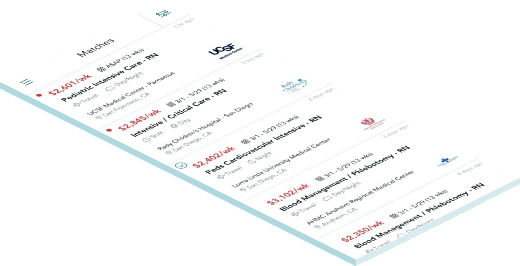 See real-time matches screen